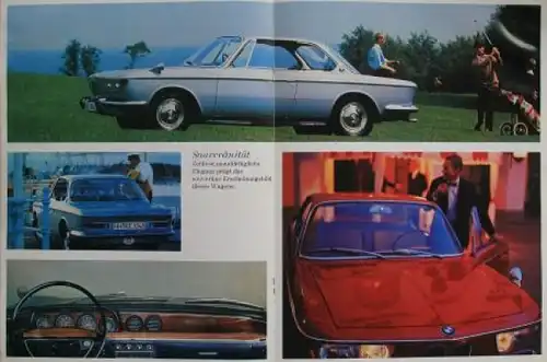 BMW 2000 CS Automatic Modellprogramm 1968 Automobilprospekt (5926)