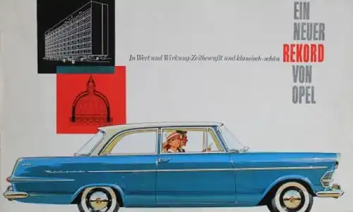 Opel Rekord Modellprogramm 1960 "Ein Neuer von Opel" Automobilprospekt (5927)