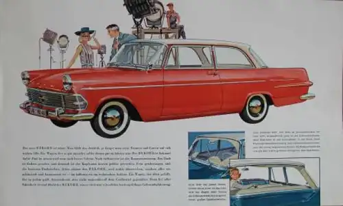 Opel Rekord Modellprogramm 1960 "Ein Neuer von Opel" Automobilprospekt (5927)