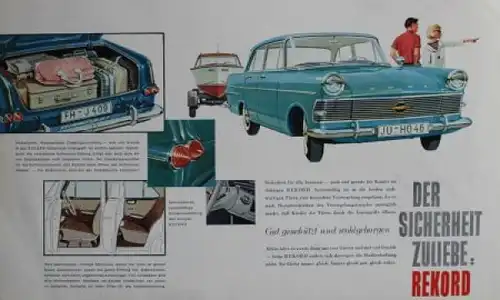 Opel Rekord Modellprogramm 1960 "Ein Neuer von Opel" Automobilprospekt (5927)