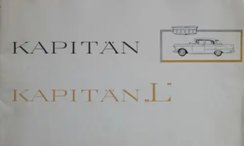 Opel Kapitän L Modellprogramm 1959 Automobilprospekt (5930)