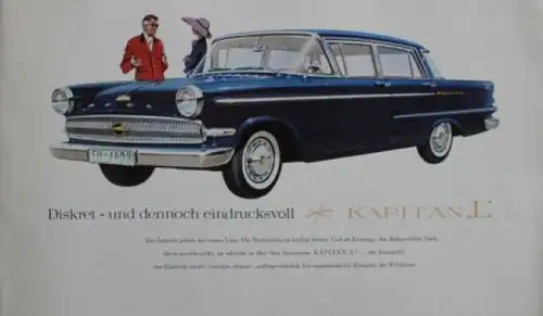 Opel Kapitän Modellprogramm 1959 Automobilprospekt (5930)