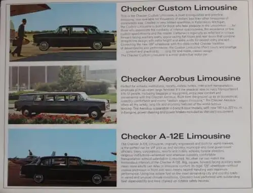 Checker Marathon Modellprogramm 1967 Automobilprospekt (5948)