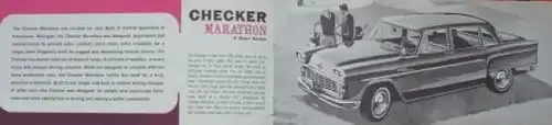 Checker Marathon Modellprogramm 1963 "Comfort and Elegance" fünf Prospekte (5950)