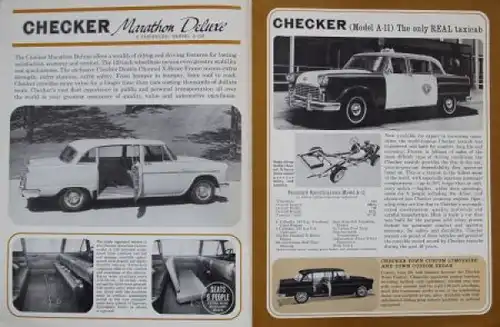 Checker Modellprogramm 1965 Automobilprospekt (5954)