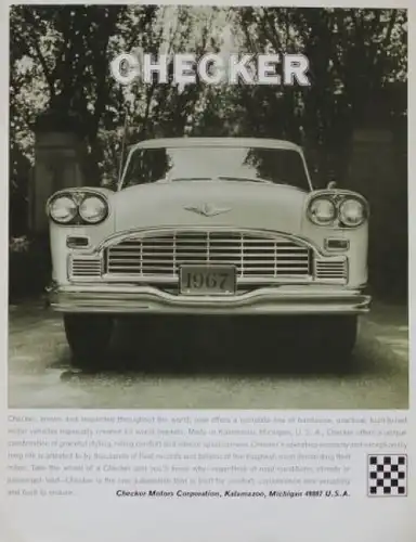 Checker Modellprogramm 1967 Automobilprospekt (5955)