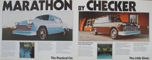 Checker Modellprogramm 1974 "Uncomlicated" Automobilprospekt (5957)