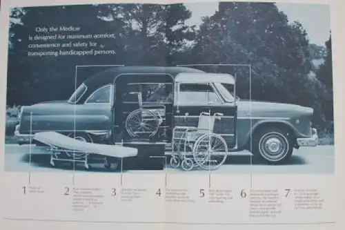 Checker Medicar Ambulance Limousine Modellprogramm 1969 Automobilprospekt (5959)