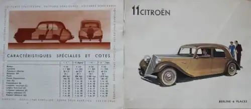 Citroen 7 CV - 11 CV Traction Avant Modellprogramm 1934 Automobilprospekt (5963)