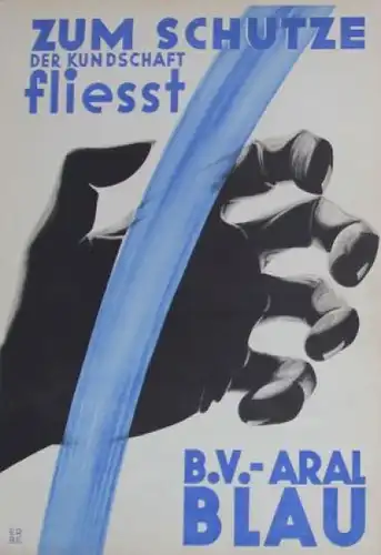 BV Aral Plakat 1938 "Zum Schutze fliesst Aral blau" (5969)