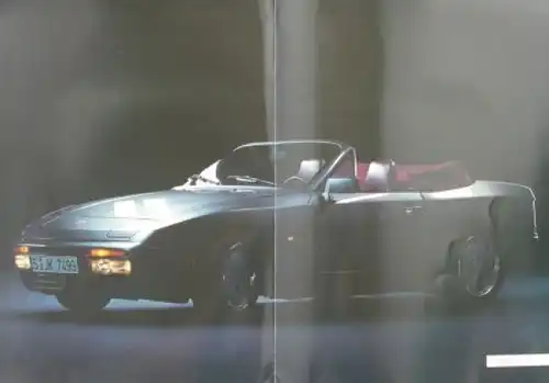 Porsche 944 S Cabriolet Modellprogramm 1988 "Fahrfaszination nach oben unbegrenzt" Automobilprospekt (5976)