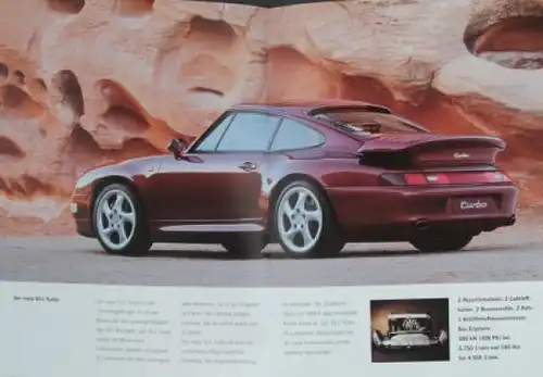 Porsche 911 Modellprogramm 1995 "Der 911" Automobilprospekt (5986)