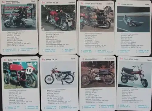 Berliner Spielkarten "Motorräder" Kartenspiel 1973 (4540)