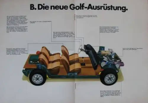 Volkswagen Golf Modellprogramm 1974 "Das kleine Golf ABC" Automobilprospekt (5188)