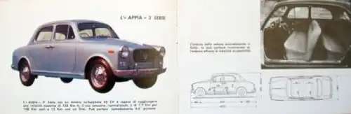 Lancia Appia Modellprogramm 1954 "Questa meravigliosa"  Automobilprospekt (5272)