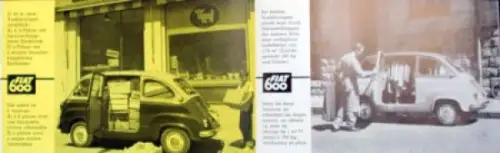Fiat 600 Mupltipla Modellprogramm 1958 Automobilprospekt (6312)