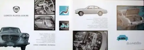 Lancia Flavia Coupe Modellprogramm 1962 Automobilprospekt (6313)