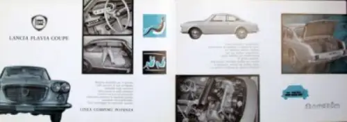 Lancia Flavia Coupe Modellprogramm 1962 Automobilprospekt (6313)
