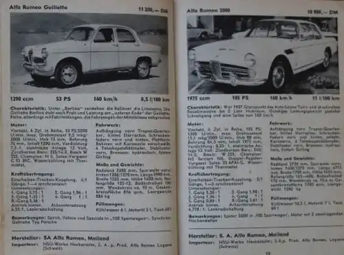 "Motor-Katalog - 100 Autos" Automobil-Jahrbuch 1958 (6320)