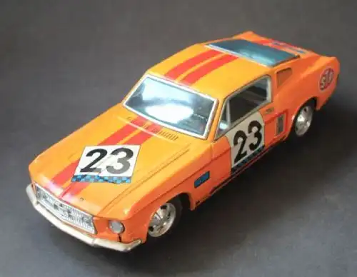 Bandai Ford Mustang Fastback 1969 Blechmodell mit Friktionsantrieb (6572)