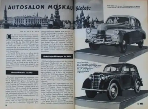 "Hobby - Das Magazin der Technik" 1954 Moskwitsch Technik-Magazin (6580)