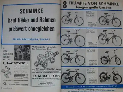 "Radmarkt - Fachzeitschrift der Zweiradwirtschaft" Zweirad-Zeitschrift 1964 (6582)