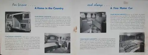 Volkswagen T1 Transporter Campingwagen Modellprogramm 1965 "Devon Caravette" Automobilprospekt (6589)