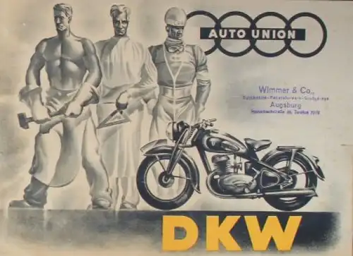 DKW Auto-Union Motorrad Modellprogramm 1939 Motorradprospekt (6624)
