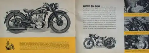 DKW Auto-Union Motorrad Modellprogramm 1939 Motorradprospekt (6624)