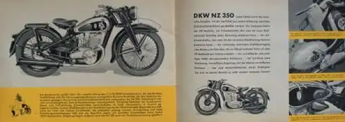 DKW Auto-Union Motorrad Modellprogramm 1939 Motorradprospekt (6624)