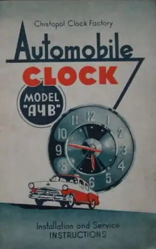 Christopol Clock Factory Automobiluhr-Anleitung 1958 (6634)