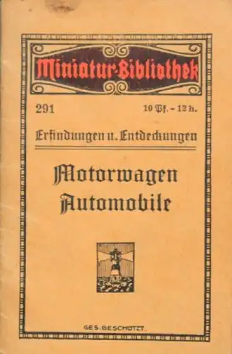 Paul "Motorwagen - Automobile" Fahrzeughistorie 1910 (6648)