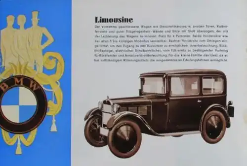 BMW Modellprogramm 1931 "Der neue mit Schwingachse" Automobilprospekt (6702)