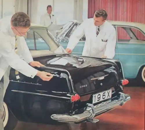 Opel Rekord Modellprogramm 1960 "Zeitbewusst und klassisch schön" Automobilprospekt (0114)
