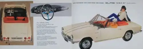 Glas 1300 GT Modellprogramm 1964 Automobilprospekt (0835)