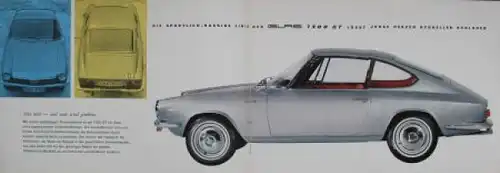Glas 1300 GT Modellprogramm 1964 Automobilprospekt (0835)