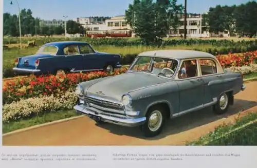 Wolga Modellprogramm 1962 Automobilprospekt (2473)