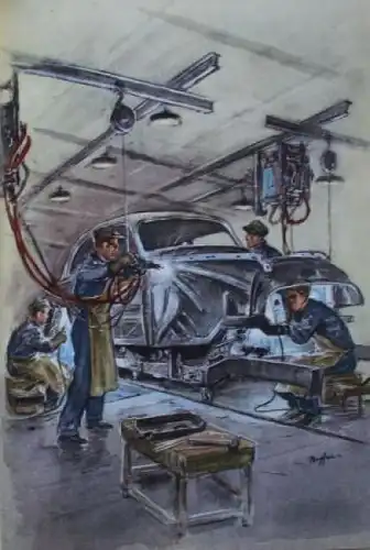 Neher "Fließband - Alle 3 Minuten ein Auto" Opel-Historie 1955 (7528)