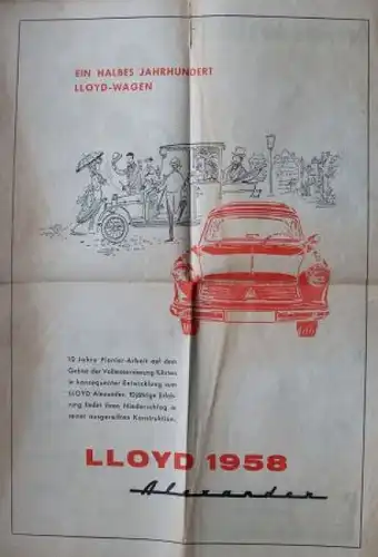 Lloyd Motorisierte Abendpost 1957 "Schrittmacher der Vollmotorisierung" Automobilzeitschrift (2808)