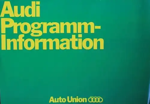 Audi Modellprogramm 1969 Automobilprospekt (8105)