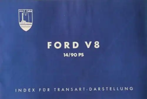 Ford V8 24/90 PS Transart-Index 1939 Automobilprospekt (8134)