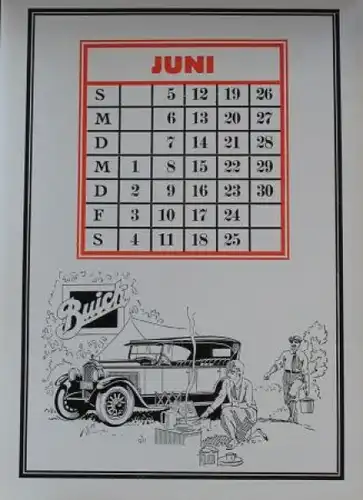 Buick Modellprogramm Jahreskalender 1927 (8147)