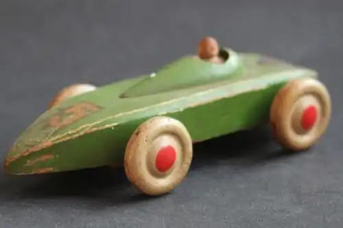Erzgebirge Rennwagen Formel I mit Fahrer 1950 Holz (8151)
