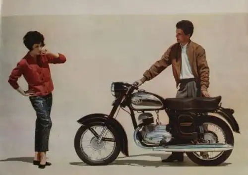 Jawa Manet Motorrad Modellprogramm 1960 Motorradprospekt (8166)