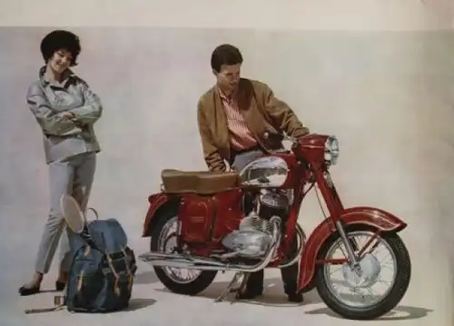 Jawa Manet Motorrad Modellprogramm 1960 Motorradprospekt (8166)