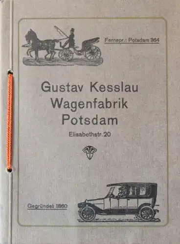 Kesslau Wagenfabrik Modellprogramm 1912 Automobilprospekt (9571)