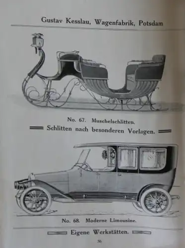 Kesslau Wagenfabrik Modellprogramm 1912 Automobilprospekt (9571)