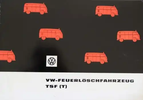 Volkswagen T1 Transporter Feuerlöschfahrzeug TSF Modellprogramm 1959 Automobilprospekt (8555)