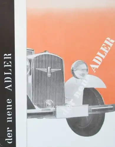 Adler Standard 8 Gropius Modellprogramm 1931 "Der neue Adler" Automobilprospekt (8593)