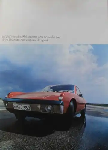 Porsche 914 "Vous presentent une voiture de sport" 1969 Automobilprospekt (8609)